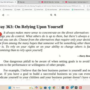 Day 363: On Relying On Yourself