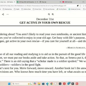 Stoic Meditation for December 31st: Take Charge of Your Own Salvation